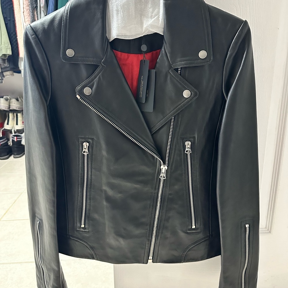 Black Leather Biker Jacket
